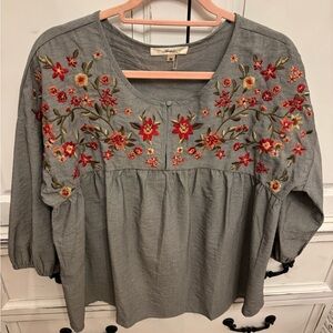 Women’s size medium embroidered top